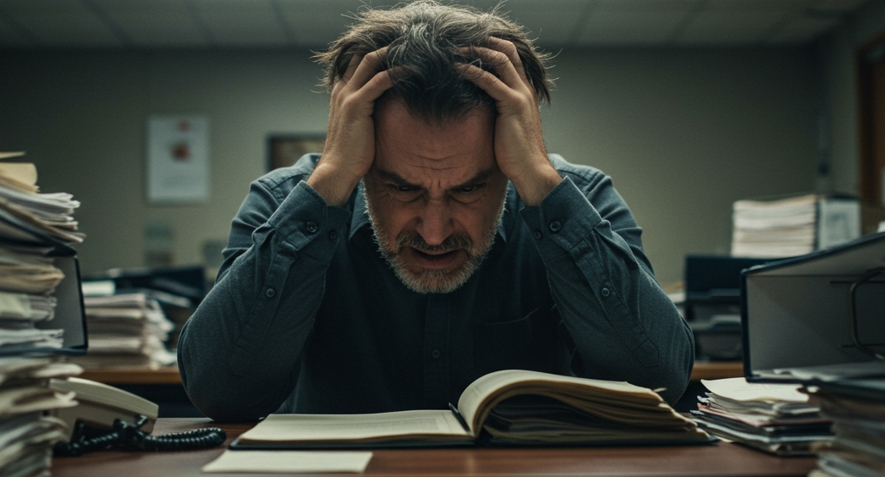 스트레스 받은 남성-사진