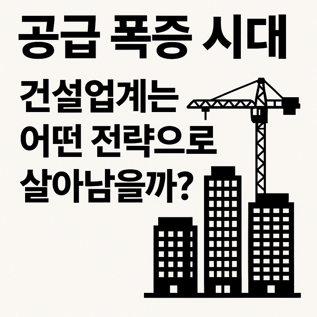 공급 폭증 시대, 건설업계는 어떤 전략으로 살아남을까? 🏗️
