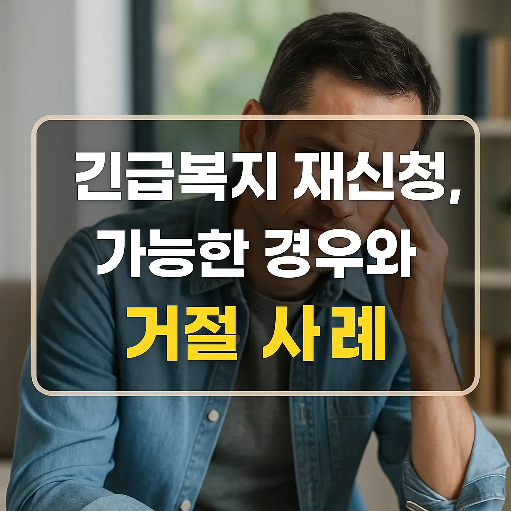 긴급복지 재신청 조건과 지원거절 사례 썸네일