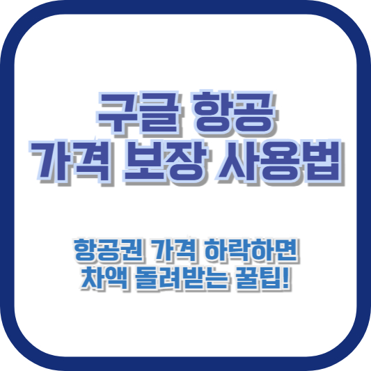 구글 항공 가격 보장 사용법: 항공권 가격 하락하면 차액 돌려받는 꿀팁!