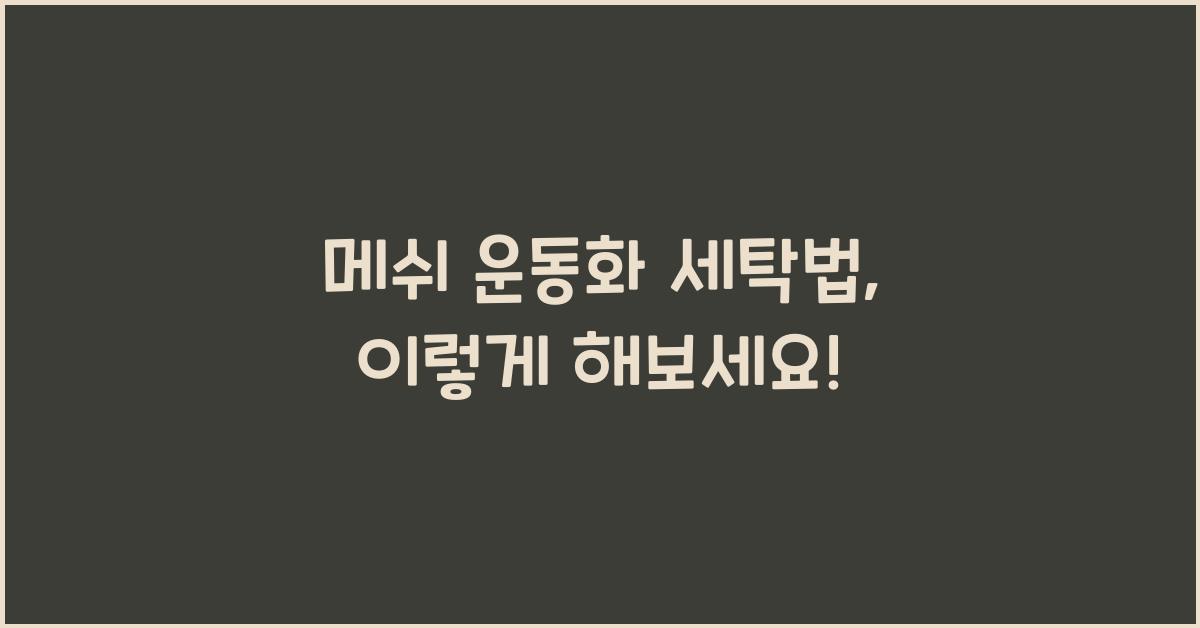 메쉬 운동화 세탁법