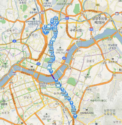 320번버스 노선도