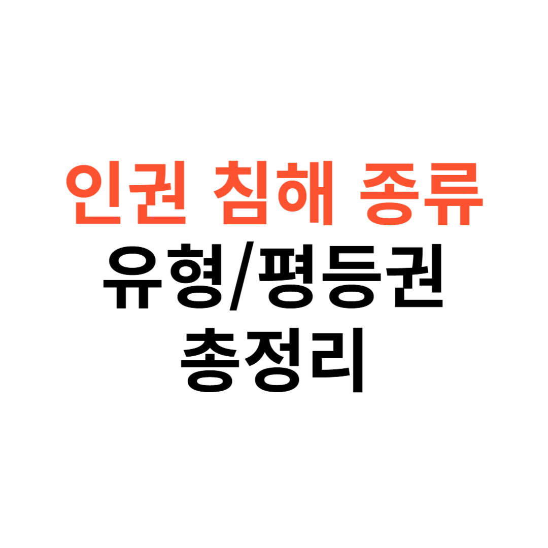인권 침해 종류