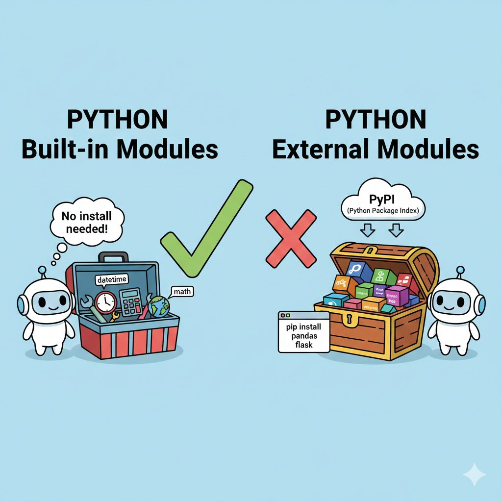 내장 모듈(Standard Library)과 외장 모듈(Third-party Library)
