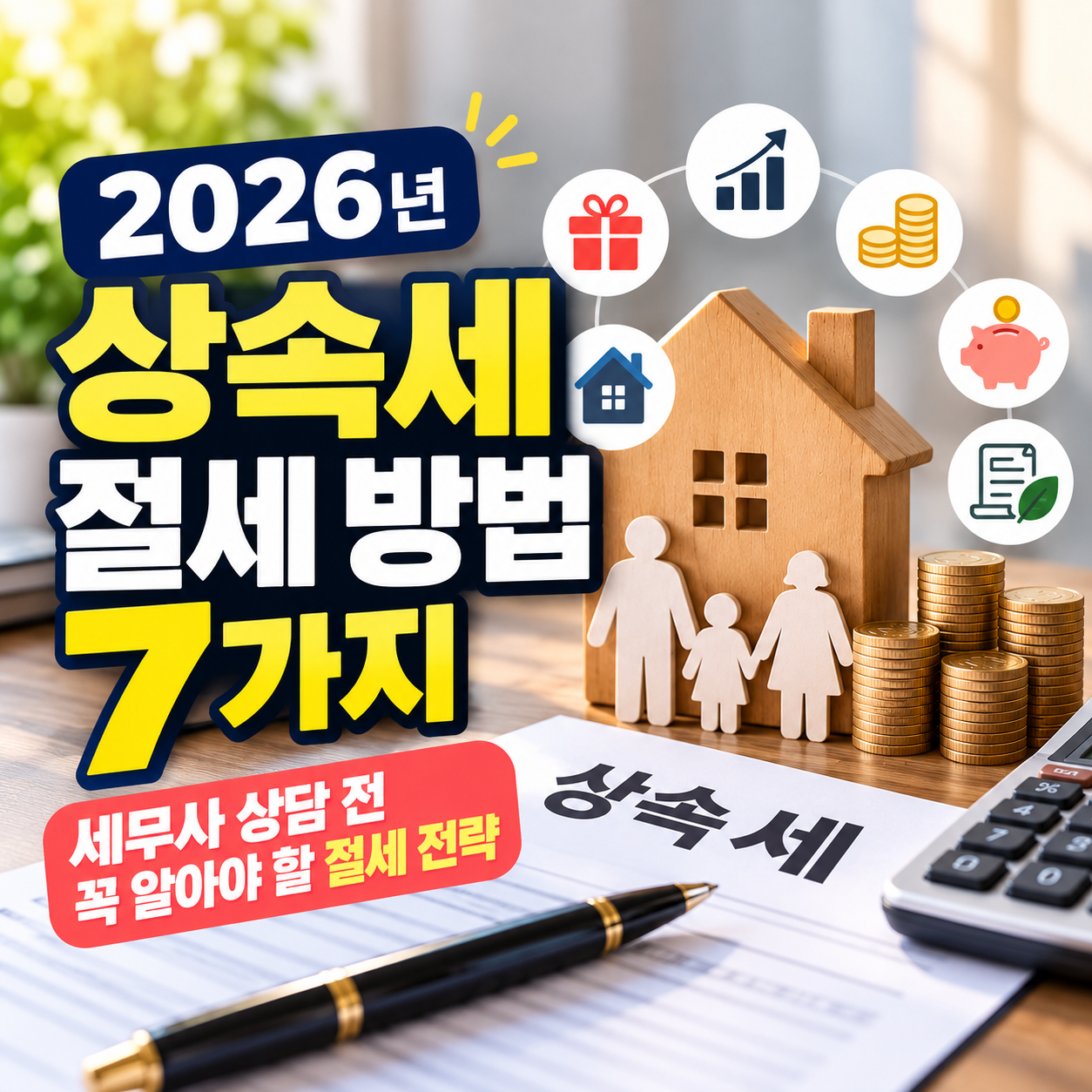 2026 상속세 절세 방법 7가지 세무사 상담 전 꼭 알아야 할 절세 전략