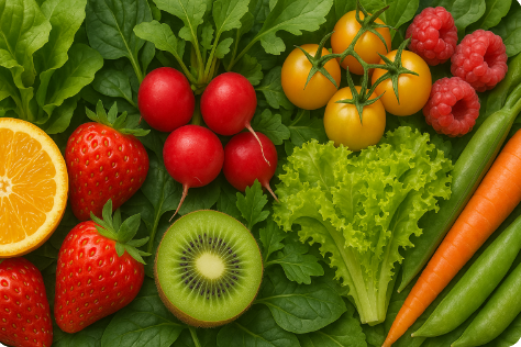 싱싱한 과일과 채소