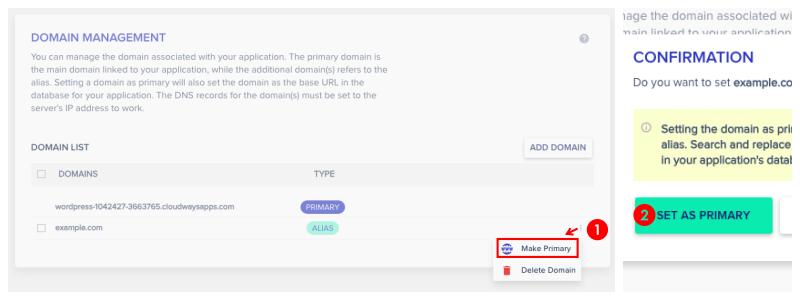 클라우드웨이즈에서 도메인 추가하는 과정의 접속화면