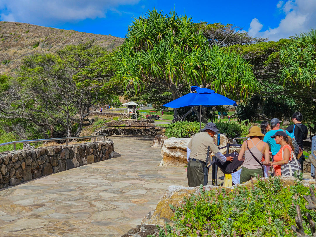 하나우마베이 입장 대기