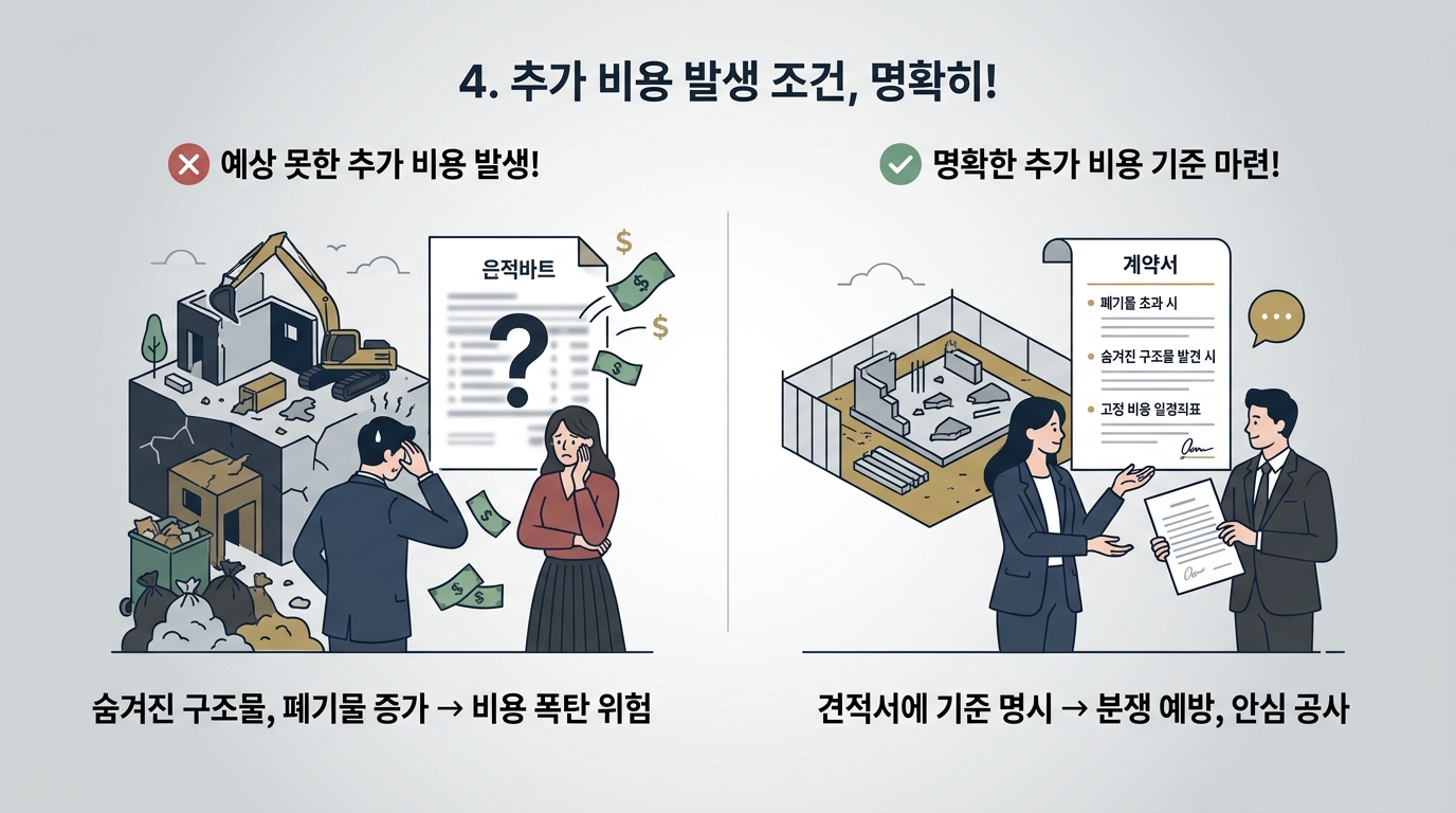 추가비용 발생조건 반드시 확인