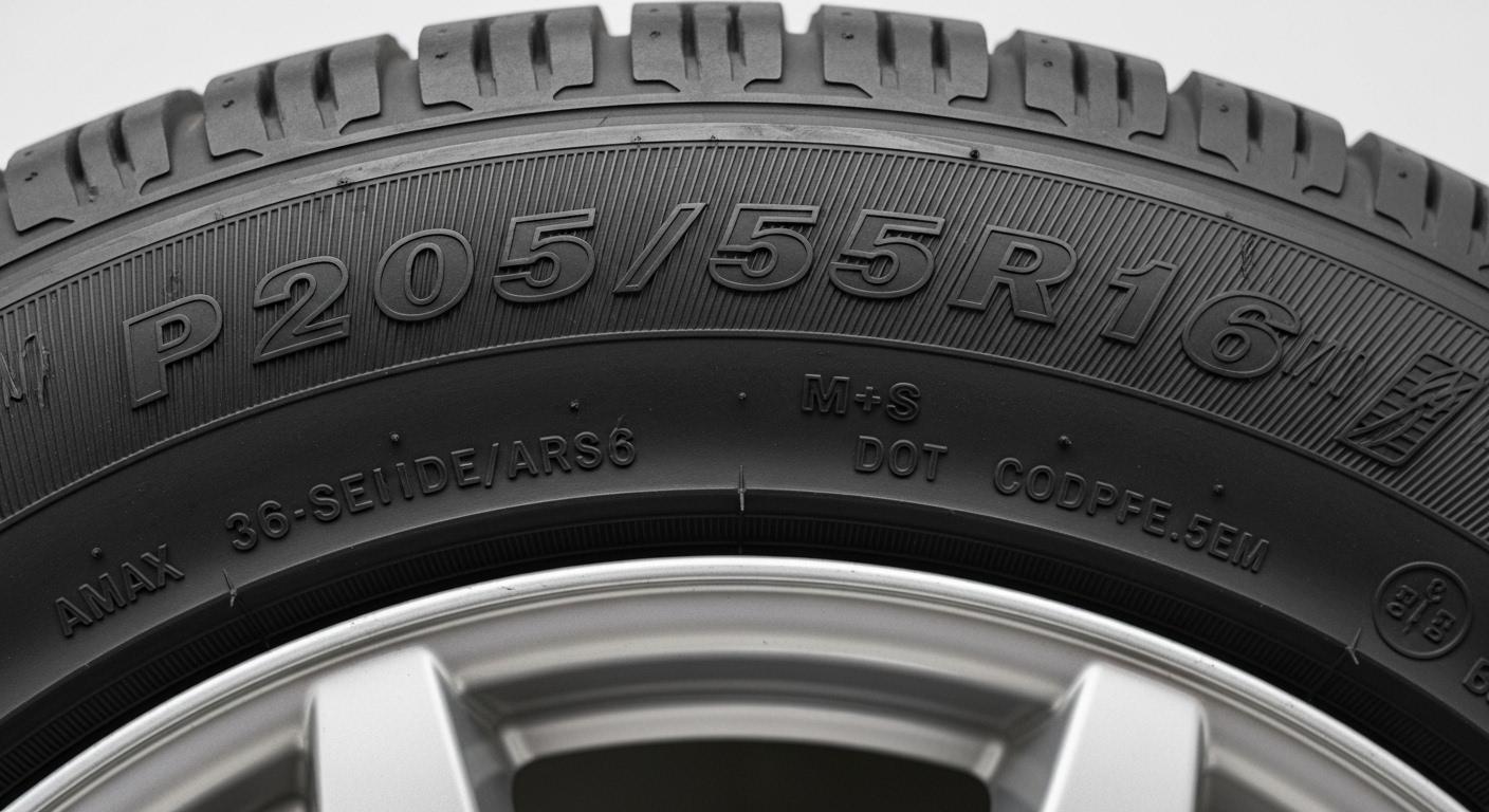 자동차 타이어 표시