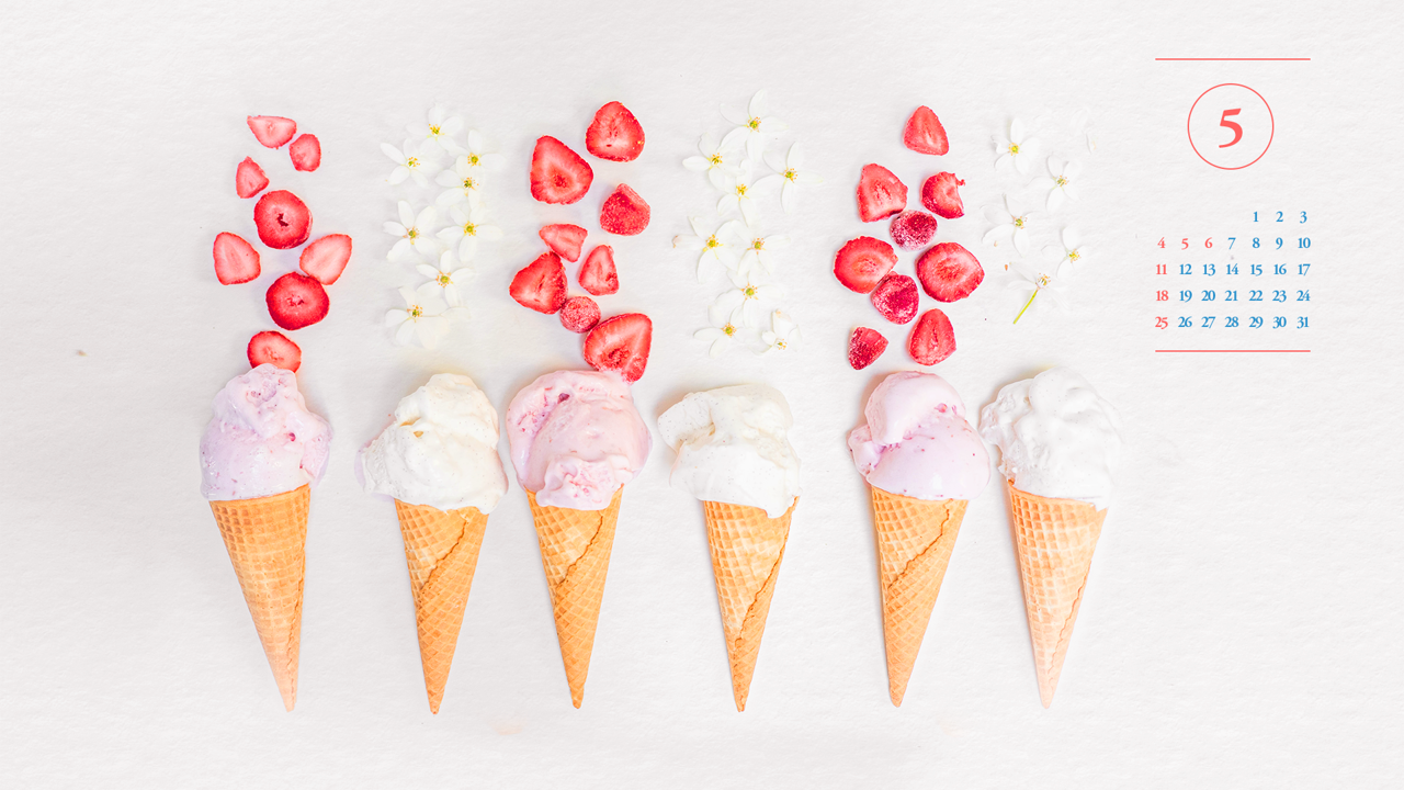 04 아이스크림 A - 2025년5월 노트북배경화면