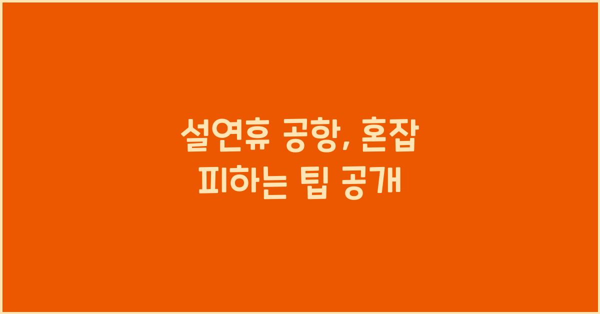 설연휴 공항