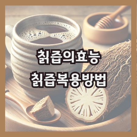 칡즙의효능-칡즙복용방법