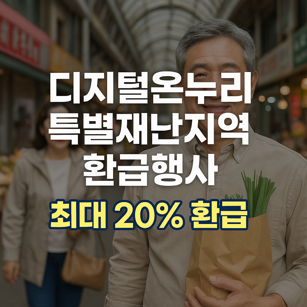 디지털온누리 특별재난지역 환급행사 완벽 가이드 – 최대 20% 환급 받는 법