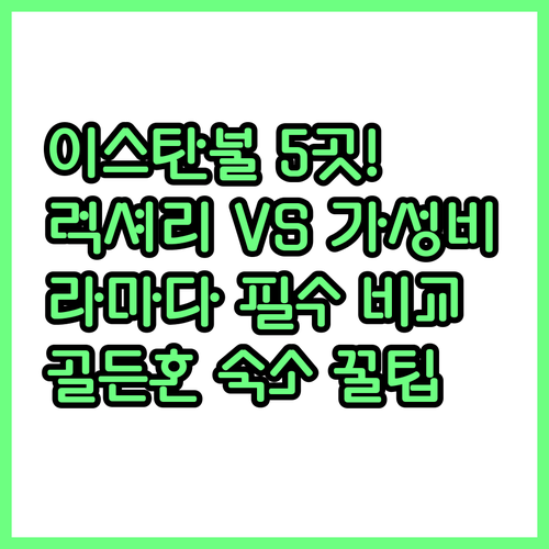 이스탄불 호텔 5곳 라마다 계열 골든..