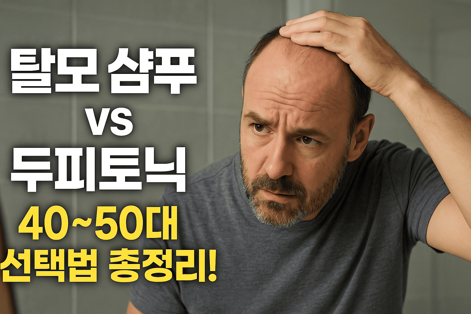 탈모 샴푸와 두피 토닉 성분 비교, 40~50대가 꼭 알아야 할 선택법