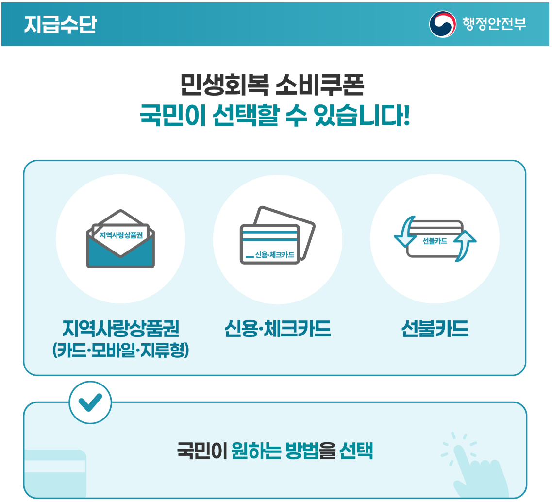 민생회복 소비쿠폰 지급수단