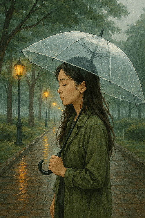 북서울 꿈의 숲 &ndash; 고요한 숲길 속 나무와 빗방울의 대화