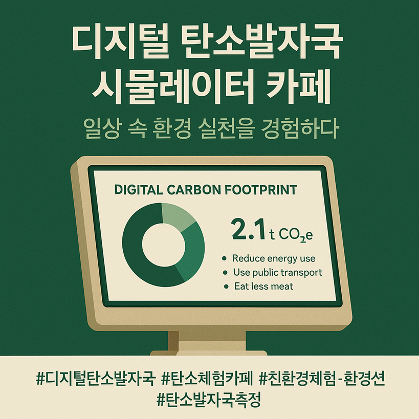디지털 탄소발자국 시뮬레이터 카페, 일상 속 환경 실천을 경험하다
