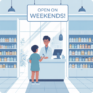주말 문여는 약국 이미지