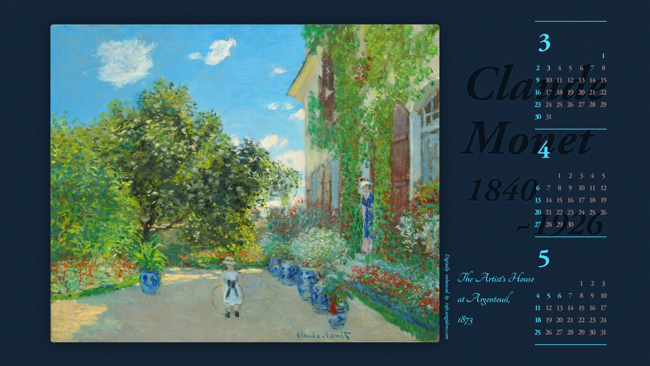 02 아르장퇴유의 화가의 집 B - 2025년4월 노트북배경화면