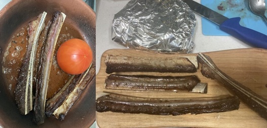 쿠킹호일에-우대갈비-레스팅