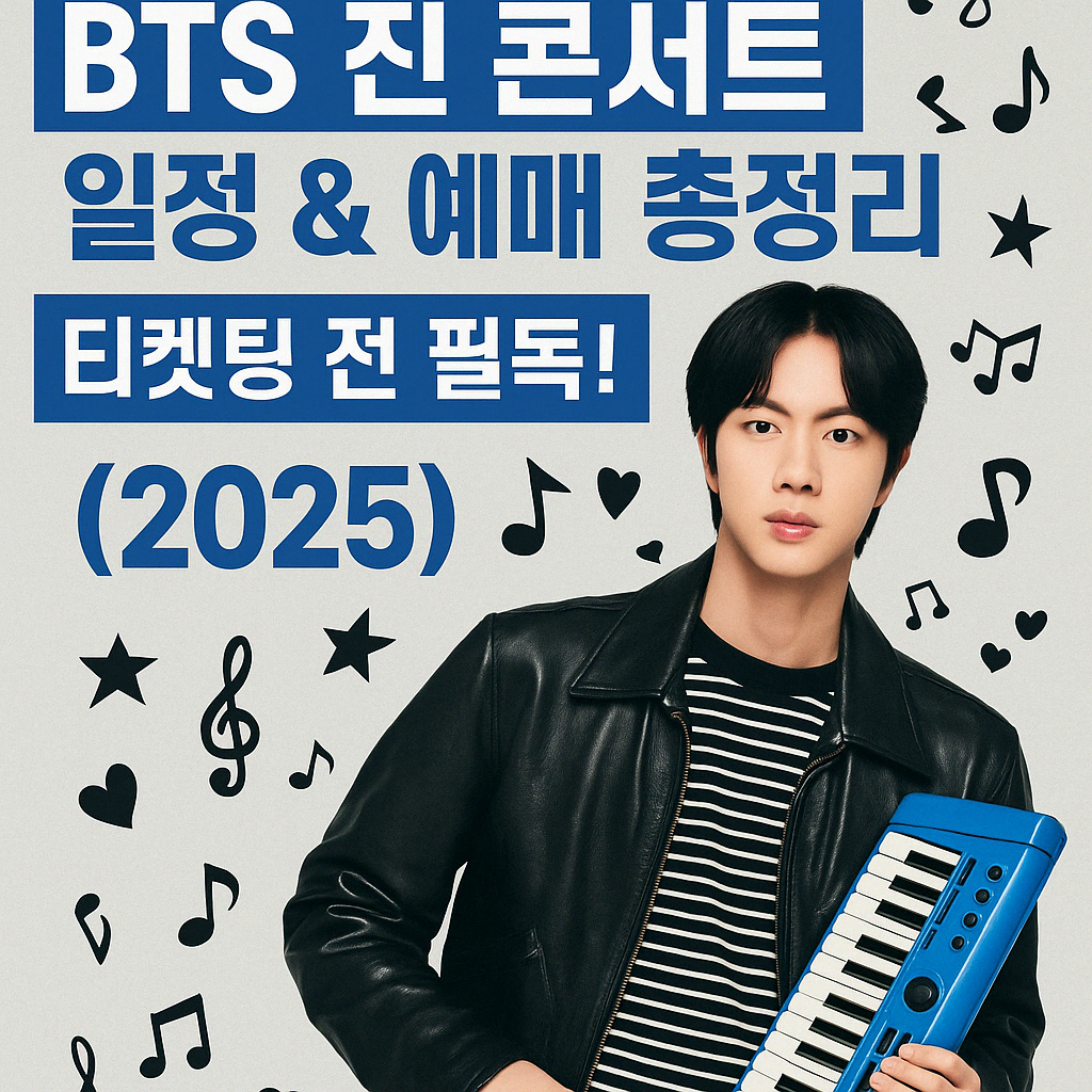 BTS 진 콘서트 일정 &amp; 예매 총정리 티켓팅 전 알림 필독! (2025)썸네일 이미지