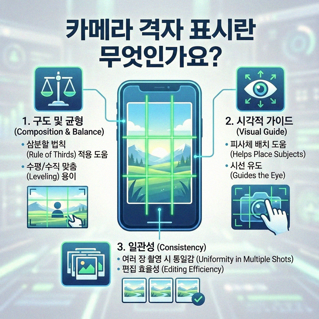 스마트폰 카메라 격자 표시 설정 완벽 가이드