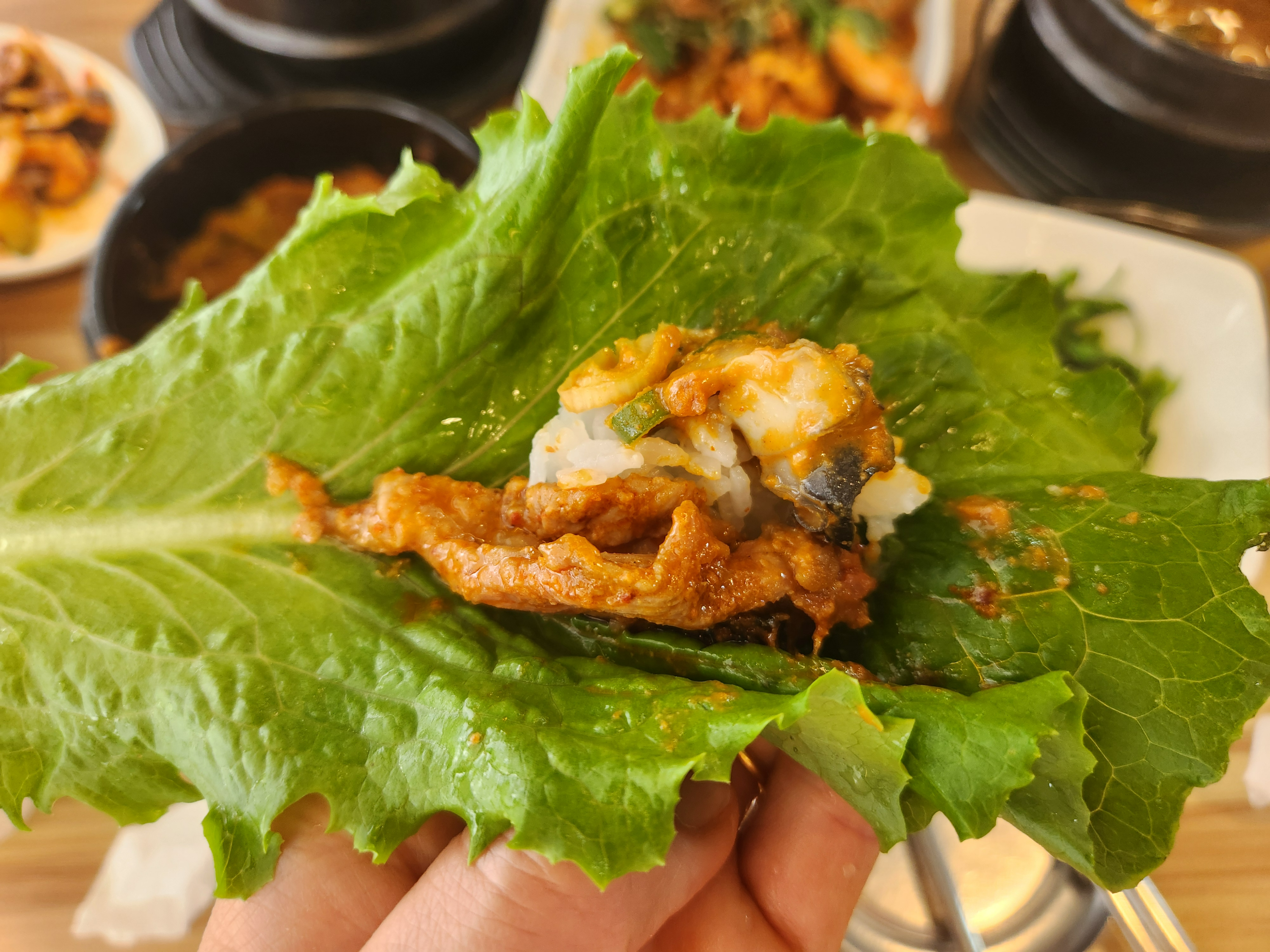 상추에 싼 제육볶음