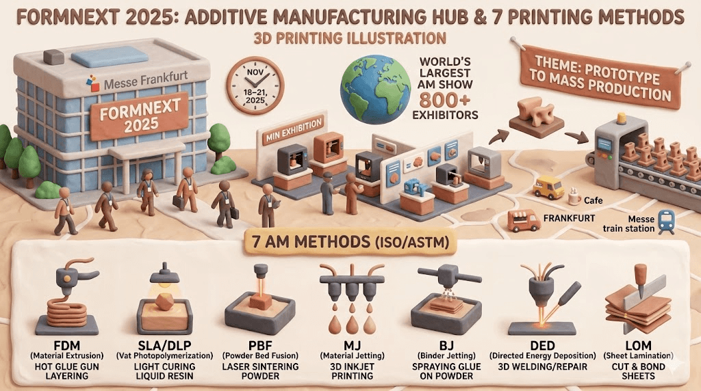 2025 독일 폼넥스트(Formnext) 참관 가이드 (입장/배치도/식사) / 3D 프린팅 적층제조 공법들
