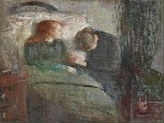 병상에-아파서-누워있는-여자친구의-손을-잡으며-고개를-떨구는-남자