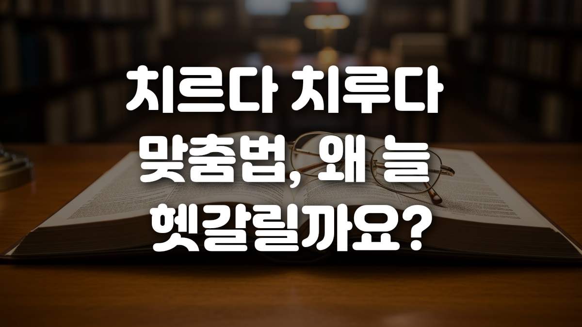 치르다 치루다 맞춤법 왜 늘 헷갈릴까요