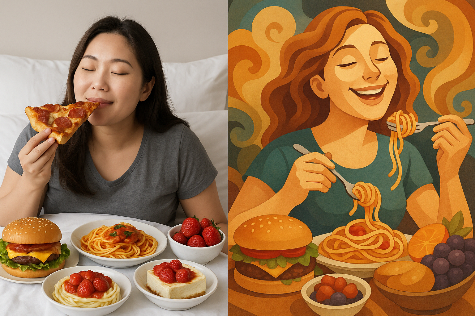 맛있는 음식을 먹는 꿈