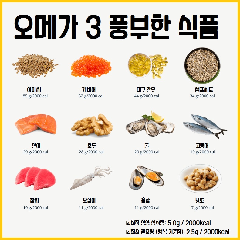 오메가3 풍부한 식품