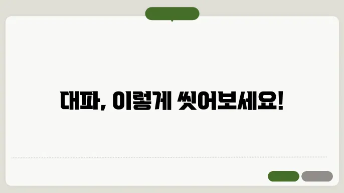 대파 세척 방법