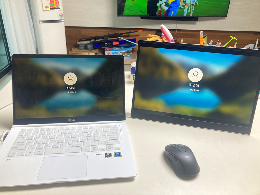 16MR70 휴대용모니터 LG그램 +View2 사용 후기