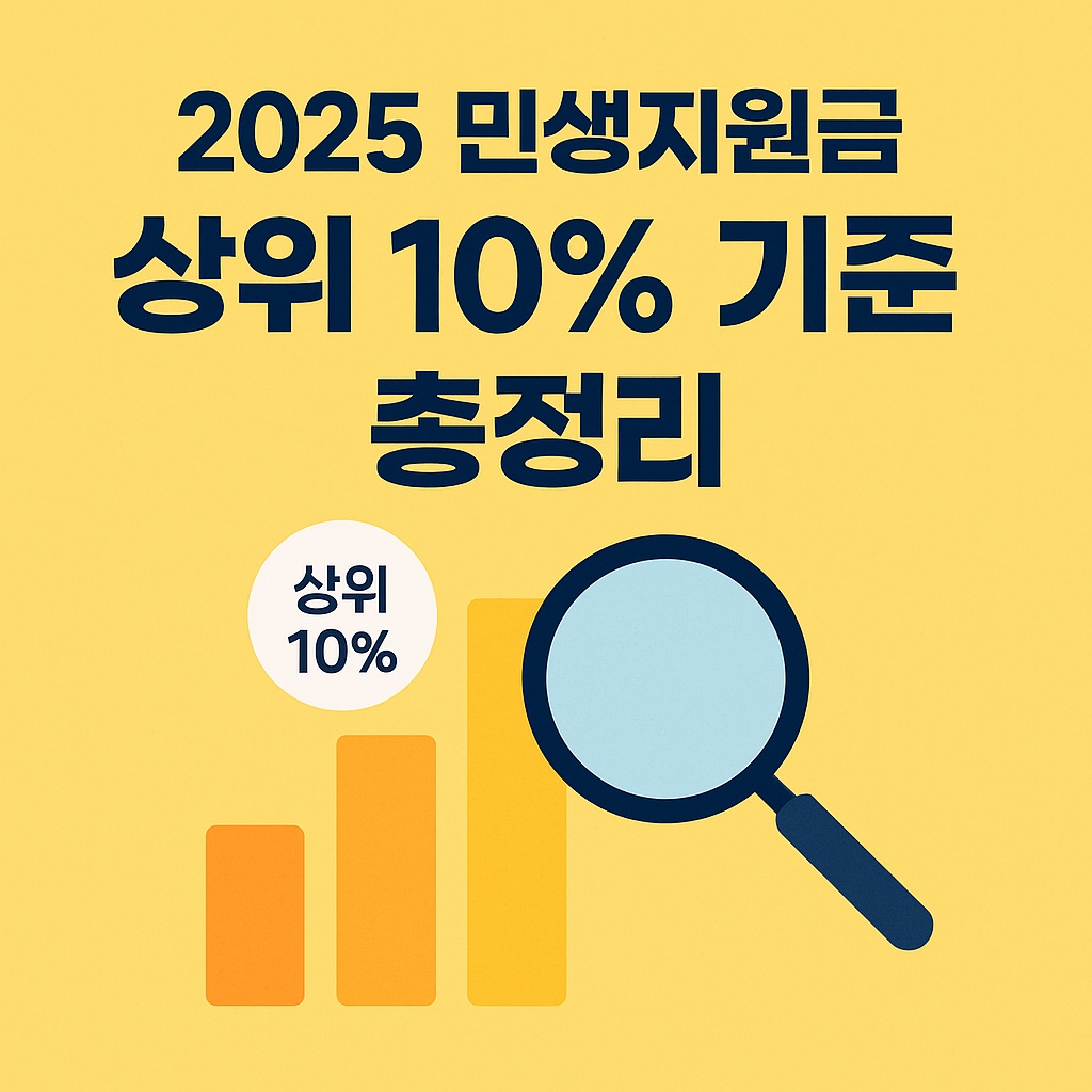 2025 민생지원금 상위10% 기준 총정리