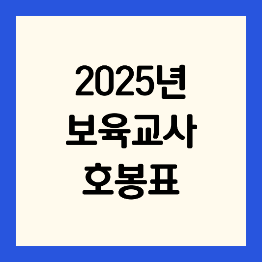2025년-보육교사-호봉표