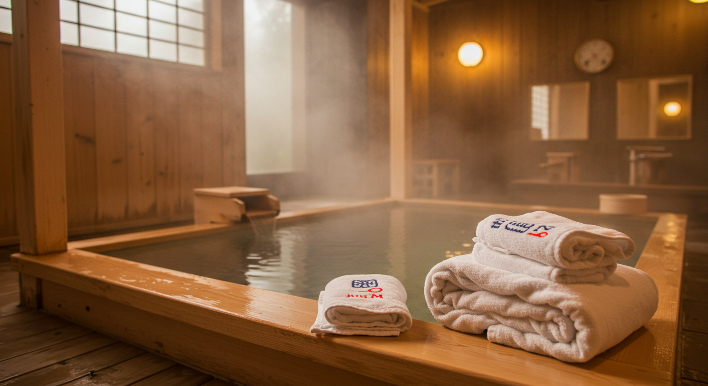 목욕탕 타올 2종 사용법