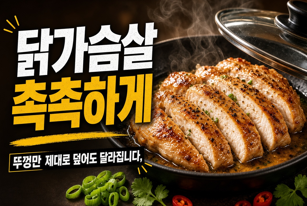 닭가슴살 촉촉하게 만드는 법 ❘ 뚜껑만 제대로 덮어도 달라집니다