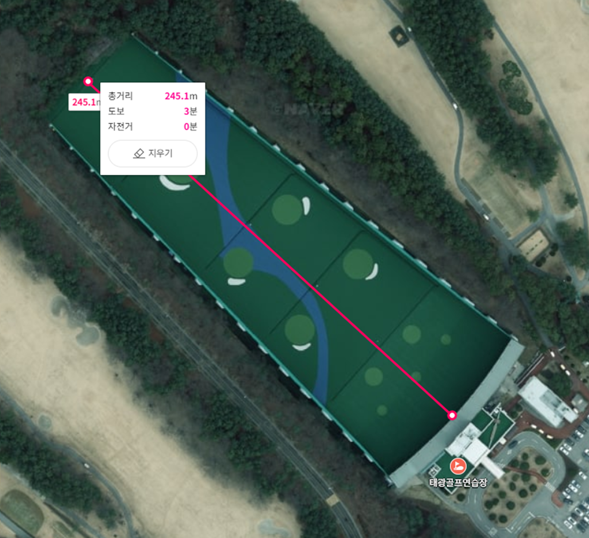 태광 골프 연습장 위성사진