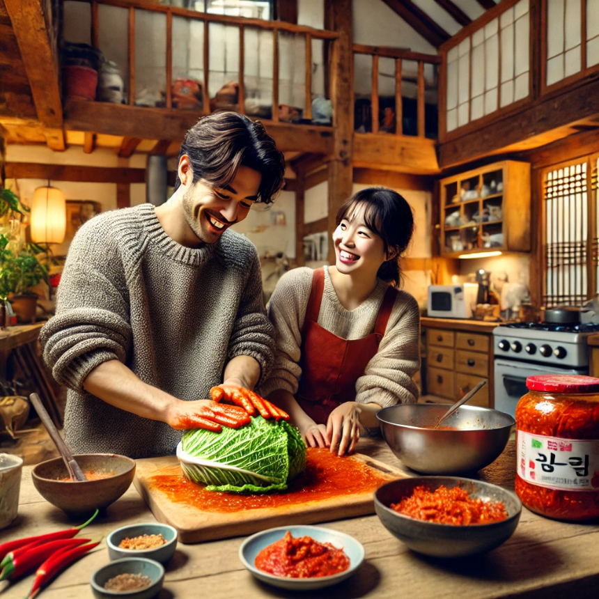 연예인과 집에서 김장하는 꿈