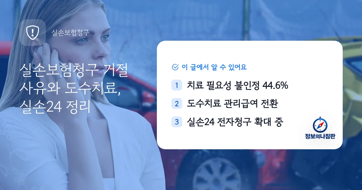 실손보험청구 거절 사유와 도수치료, 실손24 정리