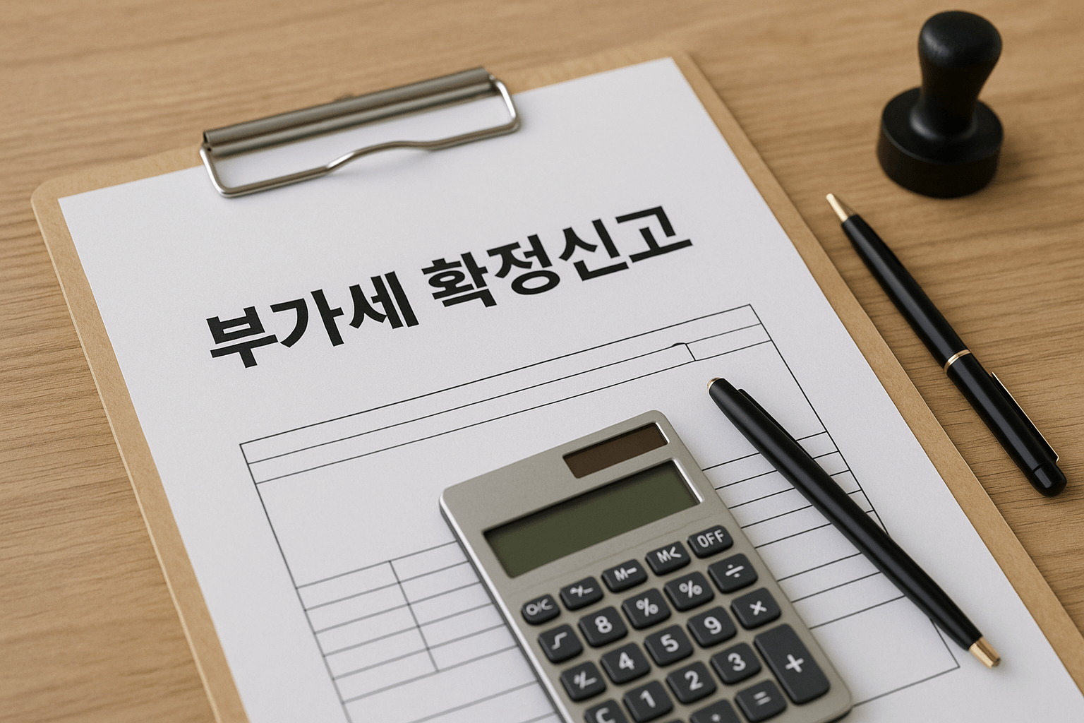 부가세 확정신고 사진