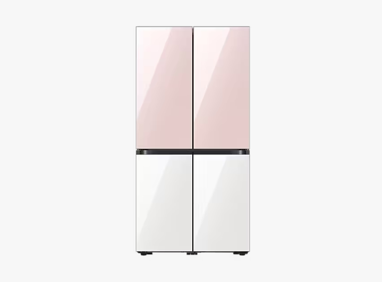 삼성전자 비스포크 냉장고 4도어 870L 색상 글램 핑크+글램 화이트