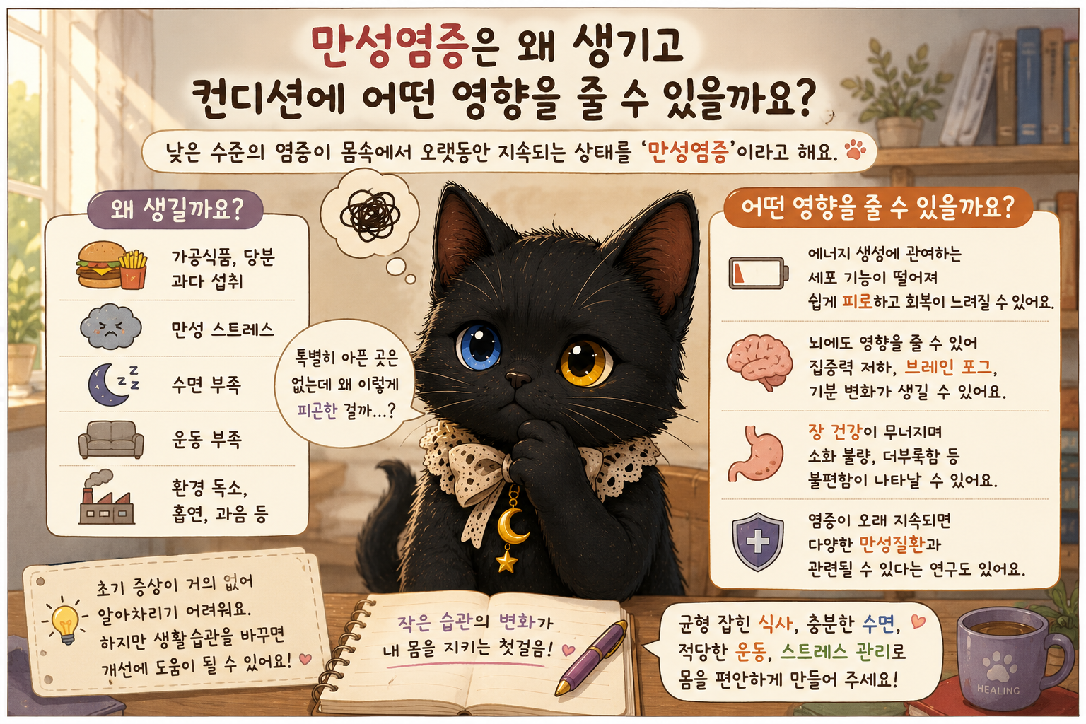 만성염증은 왜 생기고 컨디션에 어떤 영향을 줄 수 있을까요?
