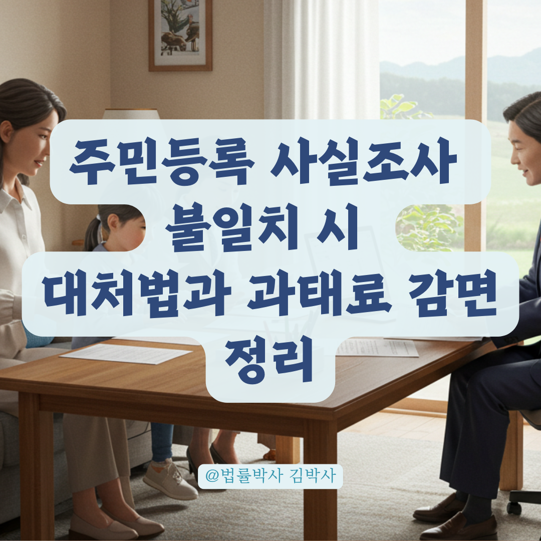 주민등록 사실조사, 실제 주소와 다르게 뜰 때 대처법 총정리.