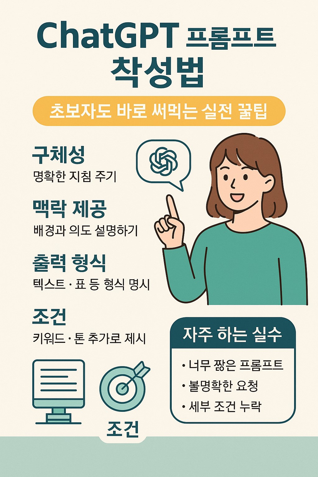ChatGPT 프롬프트 작성 꿀팁 인포그래픽