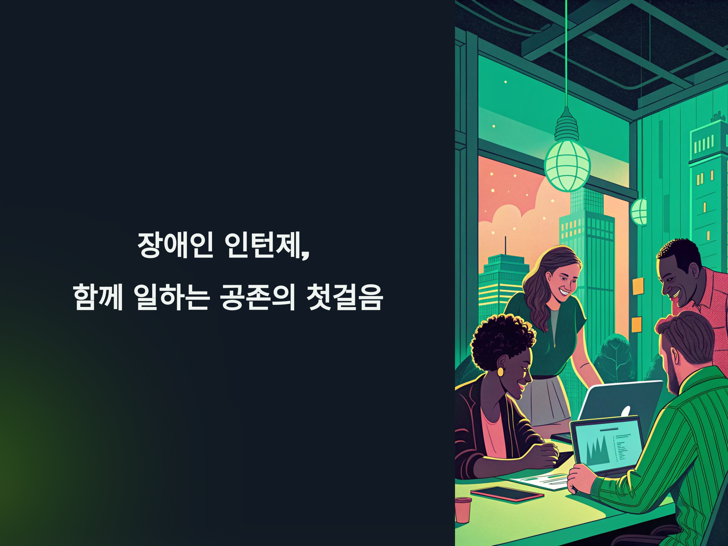 장애인 인턴제, 함께 일하며 배우는 공존의 첫걸음