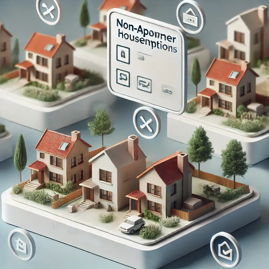 비아파트 주택을 무주택으로 간주하는 기준 완화를 보여주는 일러스트.